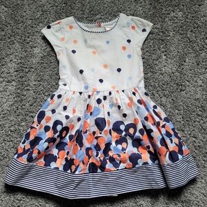 Gymboree Balloon Print Dress - Orange, Blue, White Size 5 *NWOT*